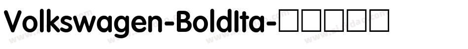 Volkswagen-BoldIta字体转换