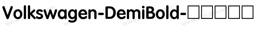 Volkswagen-DemiBold字体转换