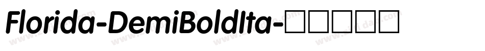 Florida-DemiBoldIta字体转换