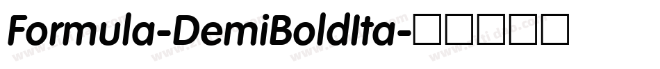 Formula-DemiBoldIta字体转换 Formula-DemiBoldIta字体转换