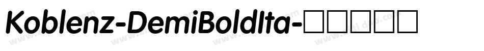 Koblenz-DemiBoldIta字体转换