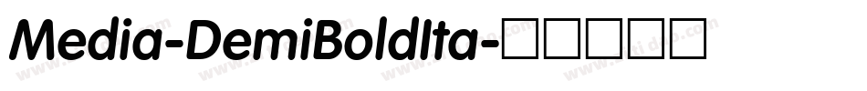 Media-DemiBoldIta字体转换