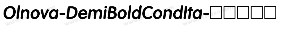 Olnova-DemiBoldCondIta字体转换