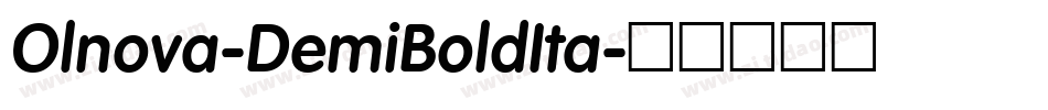 Olnova-DemiBoldIta字体转换