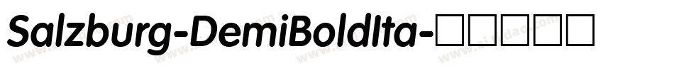 Salzburg-DemiBoldIta字体转换