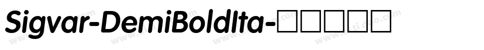 Sigvar-DemiBoldIta字体转换
