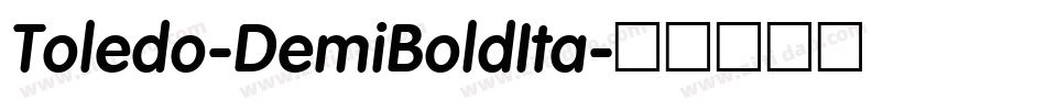 Toledo-DemiBoldIta字体转换
