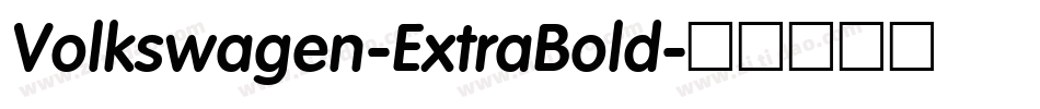 Volkswagen-ExtraBold字体转换