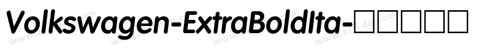 Volkswagen-ExtraBoldIta字体转换