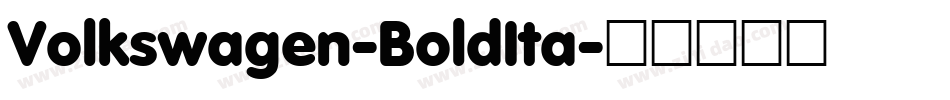 Volkswagen-BoldIta字体转换