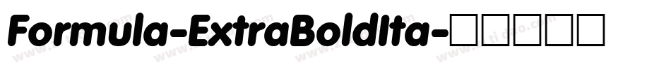 Formula-ExtraBoldIta字体转换