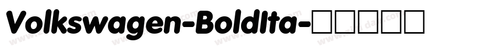 Volkswagen-BoldIta字体转换