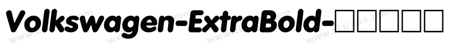 Volkswagen-ExtraBold字体转换