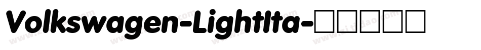 Volkswagen-LightIta字体转换