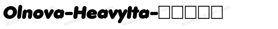 Olnova-HeavyIta字体转换