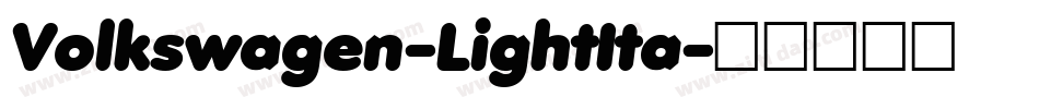 Volkswagen-LightIta字体转换