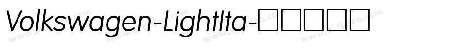 Volkswagen-LightIta字体转换