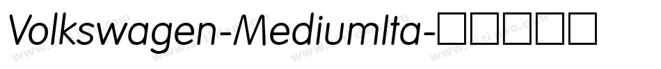 Volkswagen-MediumIta字体转换
