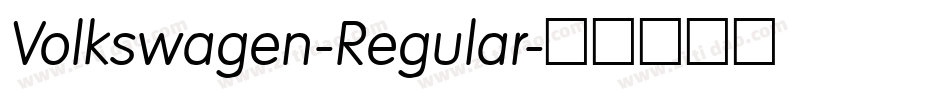 Volkswagen-Regular字体转换