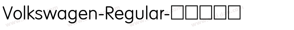 Volkswagen-Regular字体转换