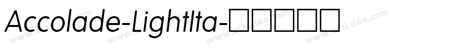 Accolade-LightIta字体转换