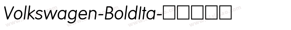 Volkswagen-BoldIta字体转换