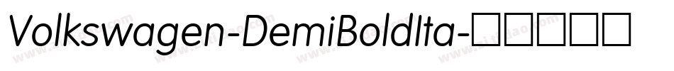 Volkswagen-DemiBoldIta字体转换