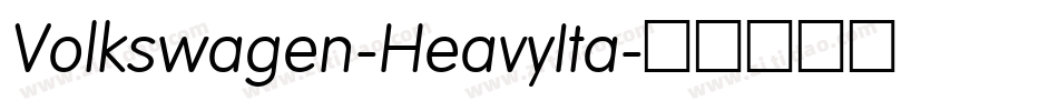 Volkswagen-HeavyIta字体转换