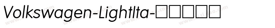 Volkswagen-LightIta字体转换