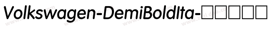 Volkswagen-DemiBoldIta字体转换