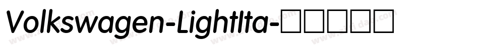 Volkswagen-LightIta字体转换