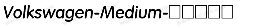 Volkswagen-Medium字体转换