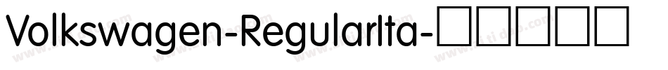 Volkswagen-RegularIta字体转换