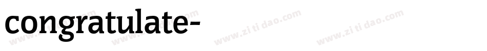 congratulate字体转换