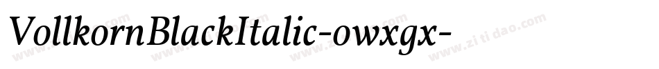 VollkornBlackItalic-owxgx字体转换