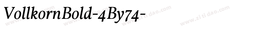 VollkornBold-4By74字体转换