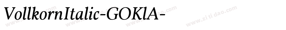 VollkornItalic-GOKlA字体转换