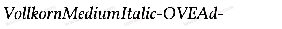 VollkornMediumItalic-OVEAd字体转换