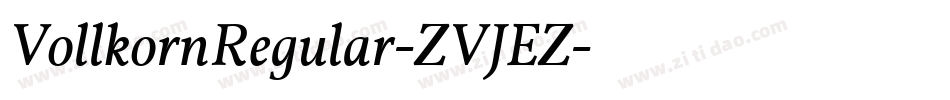 VollkornRegular-ZVJEZ字体转换