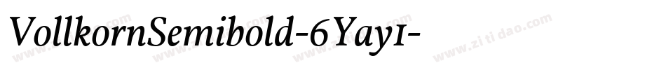 VollkornSemibold-6Yay1字体转换