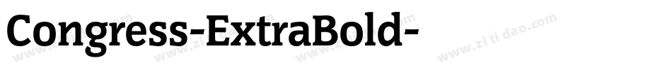 Congress-ExtraBold字体转换