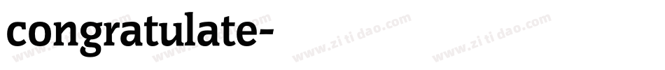 congratulate字体转换
