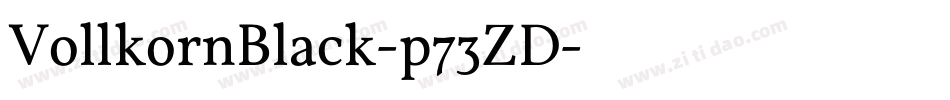 VollkornBlack-p73ZD字体转换