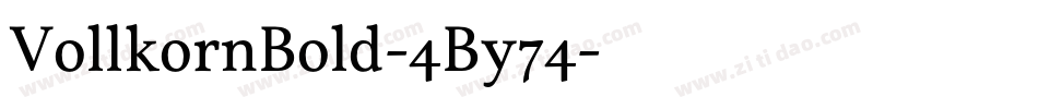 VollkornBold-4By74字体转换