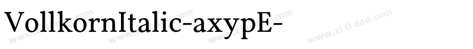 VollkornItalic-axypE字体转换
