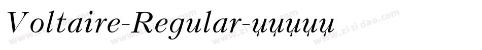 Voltaire-Regular字体转换