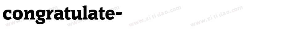 congratulate字体转换