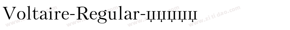 Voltaire-Regular字体转换