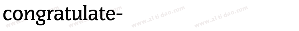 congratulate字体转换