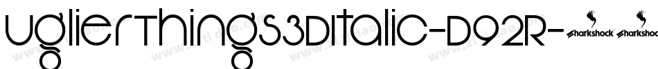 UglierThings3DItalic-D92R字体转换